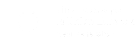 Logotipo en blanco de la Unión Europea con la leyenda "Financiado por la Unión Europea"